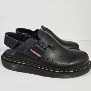 Dr Martens Jorge II BT21 BTS Black Nappa Leather Mules Mens 10 Womens 11 Shoes